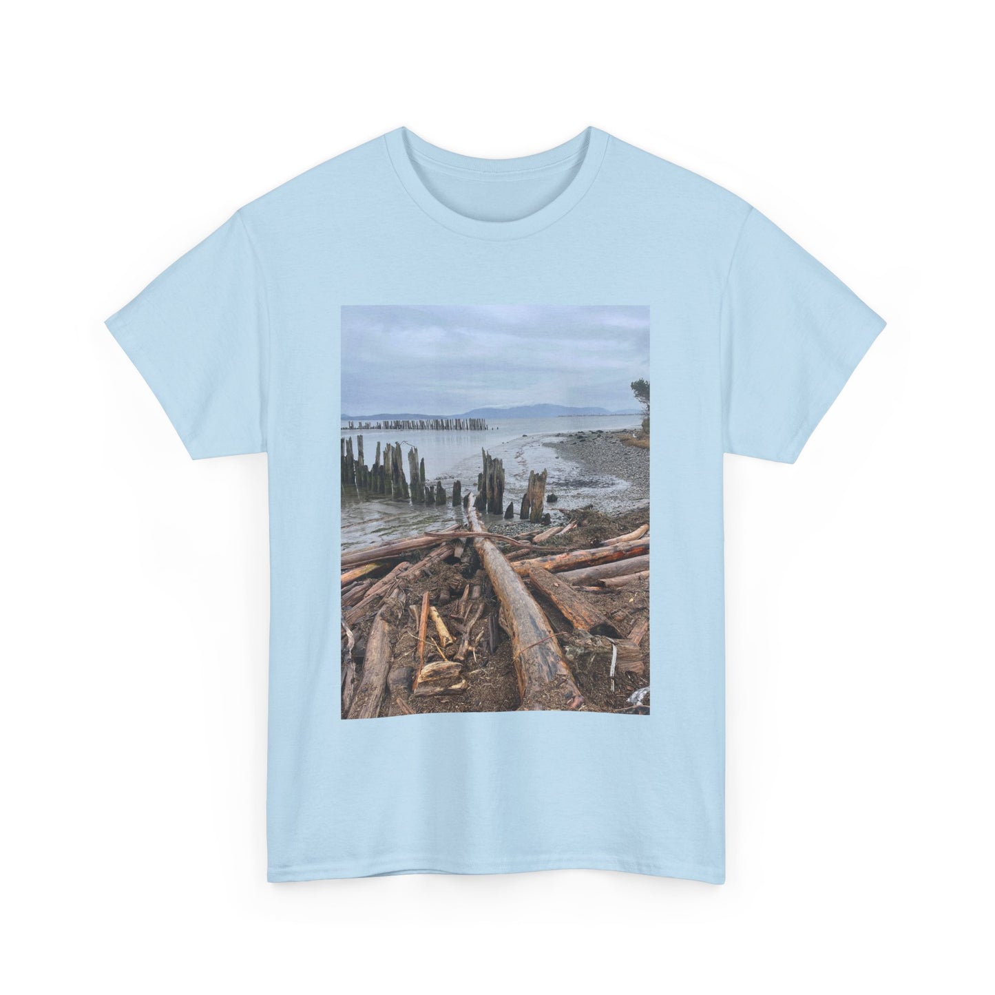 Nature-Inspired Unisex Heavy Cotton Tee - Scenic Landscape Photo