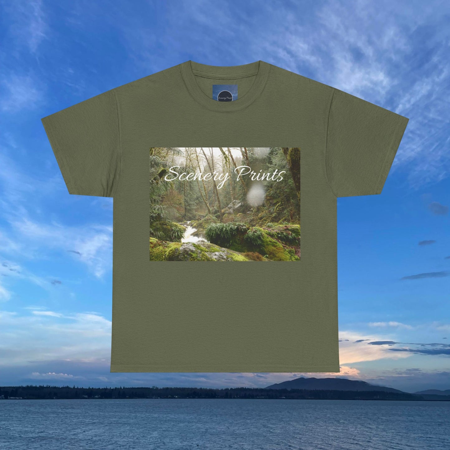 Scenery Prints Rainy Waterfall Tee