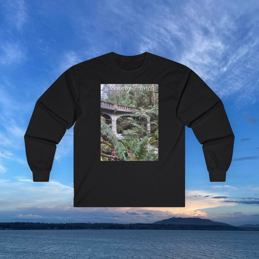 Scenery Prints Bridge Long Sleeve Tee