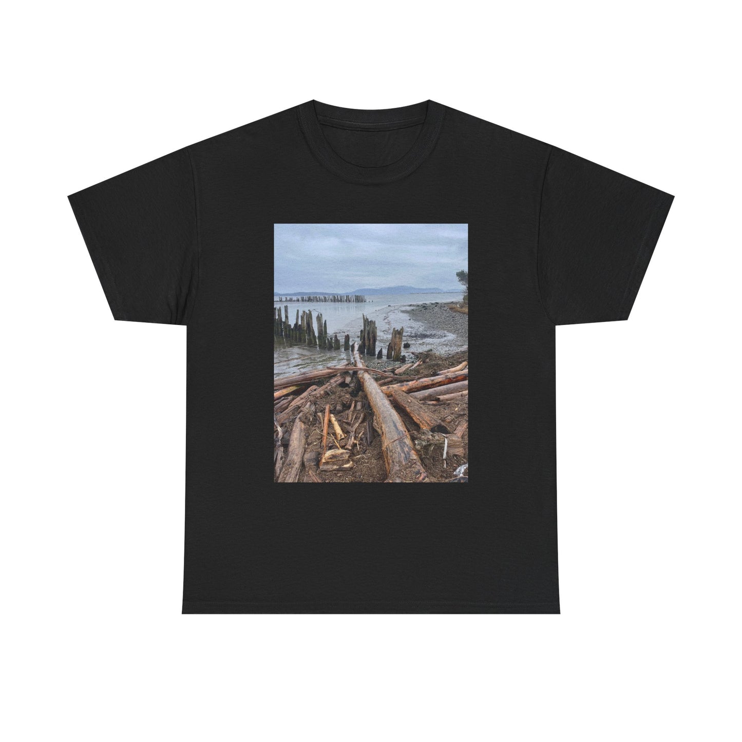 Nature-Inspired Unisex Heavy Cotton Tee - Scenic Landscape Photo