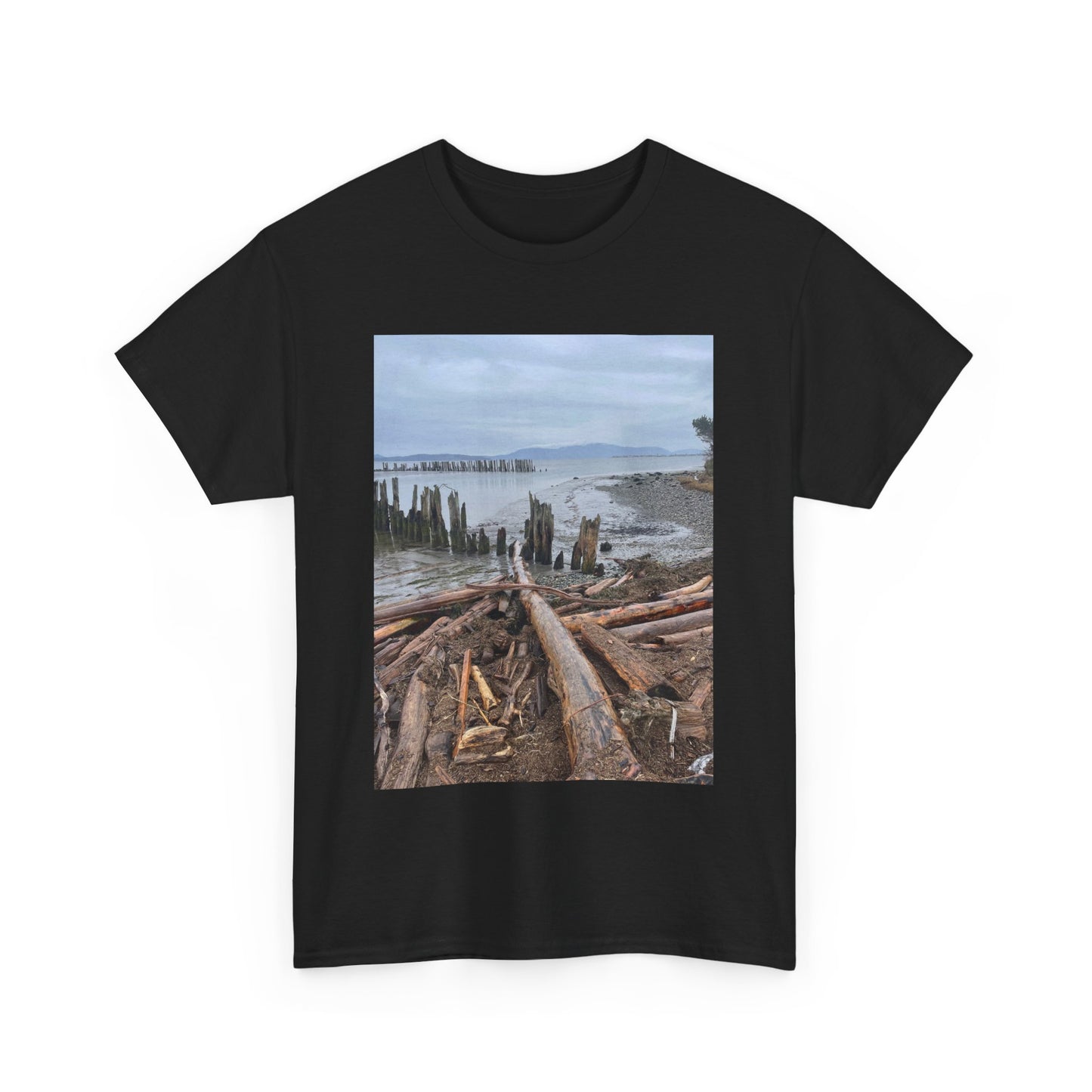 Nature-Inspired Unisex Heavy Cotton Tee - Scenic Landscape Photo