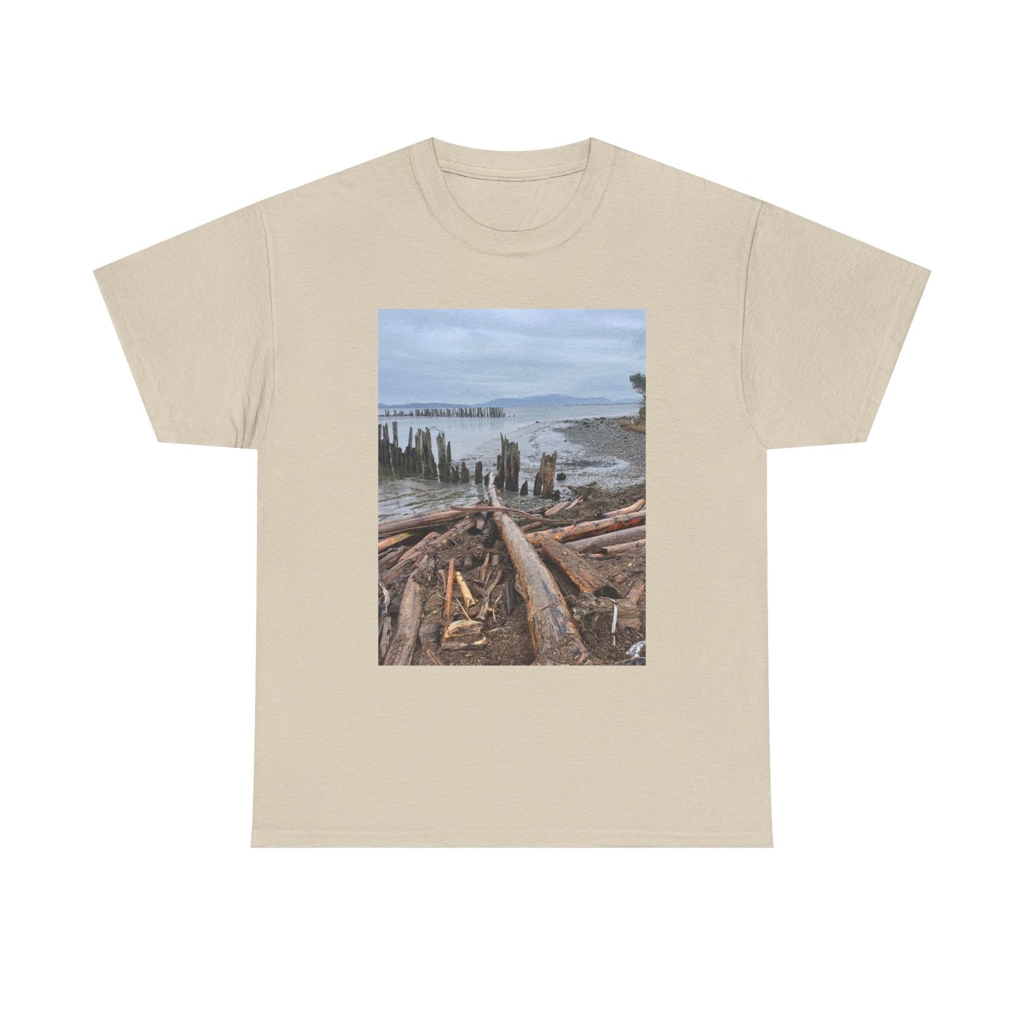Nature-Inspired Unisex Heavy Cotton Tee - Scenic Landscape Photo