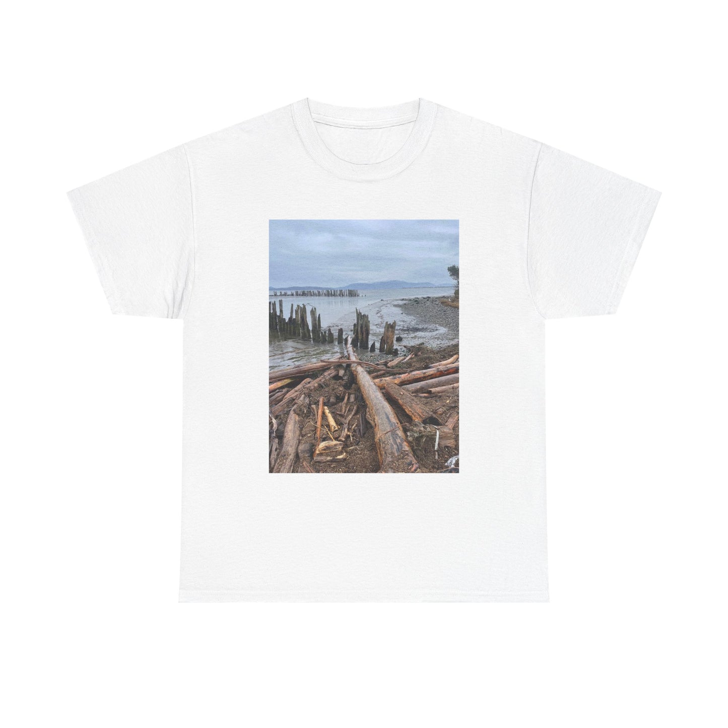 Nature-Inspired Unisex Heavy Cotton Tee - Scenic Landscape Photo