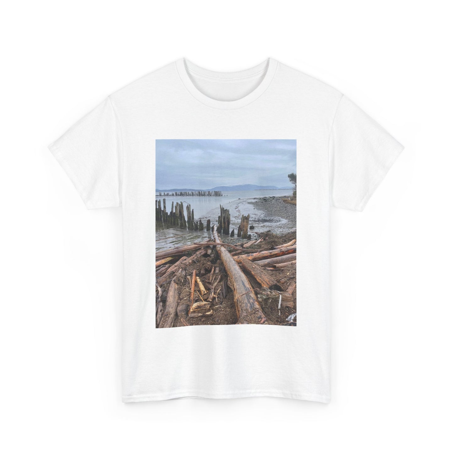 Nature-Inspired Unisex Heavy Cotton Tee - Scenic Landscape Photo