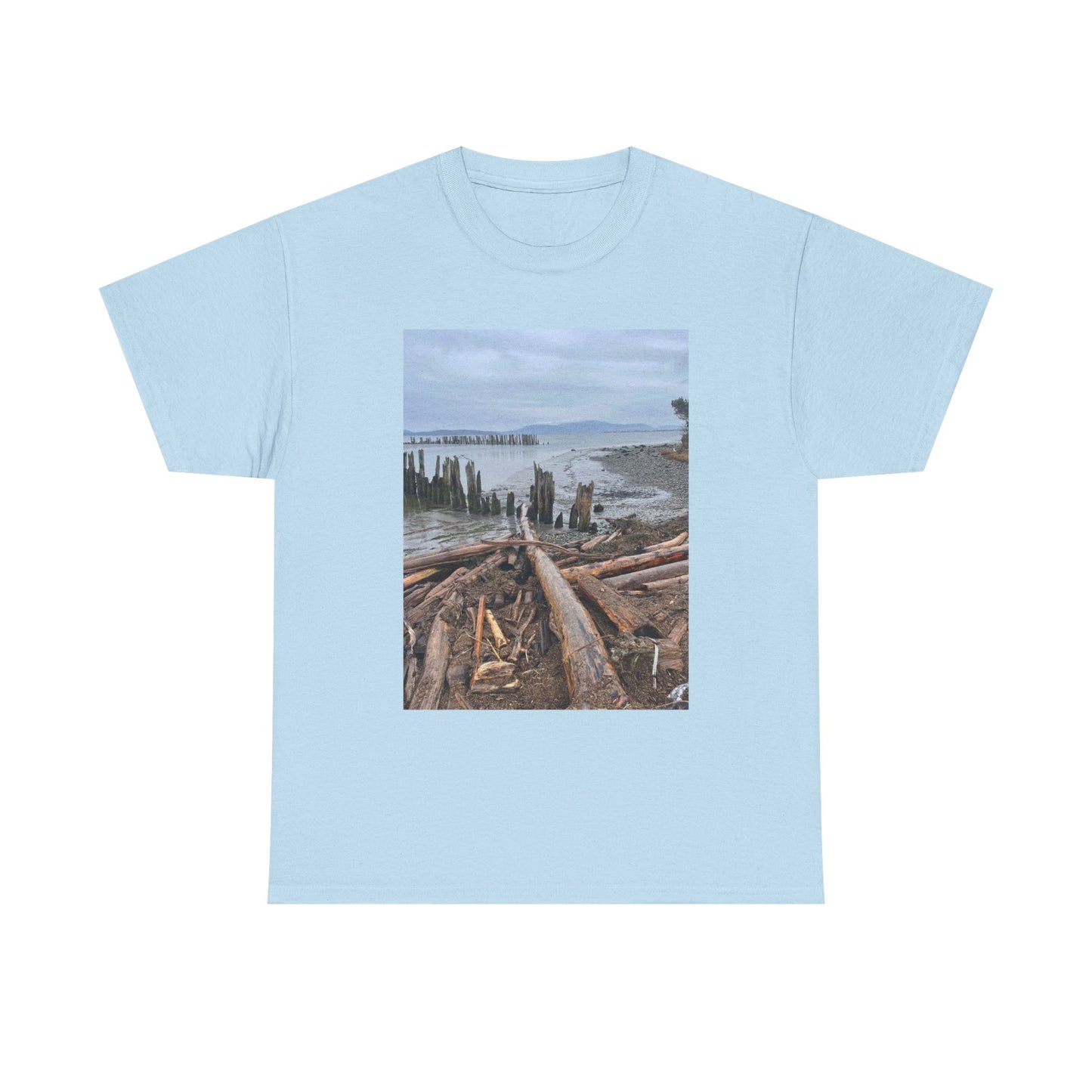 Nature-Inspired Unisex Heavy Cotton Tee - Scenic Landscape Photo
