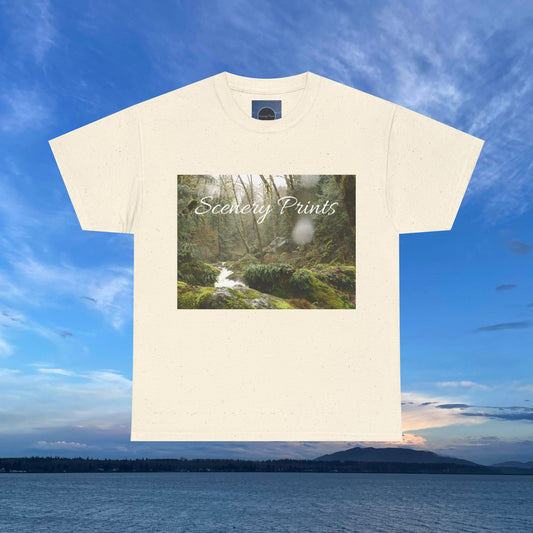 Scenery Prints Rainy Waterfall Tee